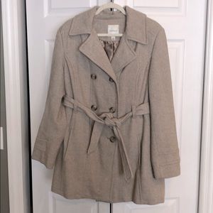 XL Croft & Barrow Cream Pea Coat